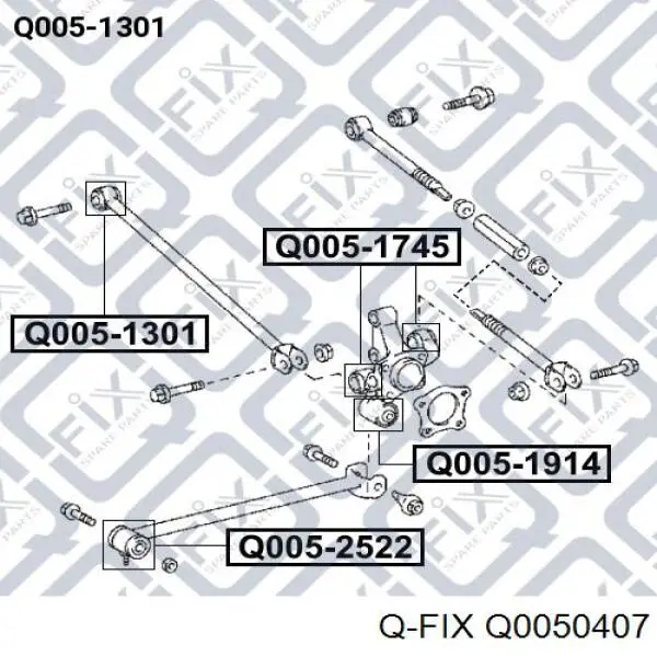 Q0050407 Q-fix Silentblock wahacza tylnego dolnego