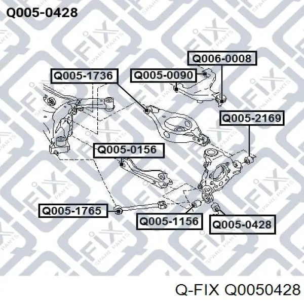 Q0050428 Q-fix Silentblock amortyzatora tylnego