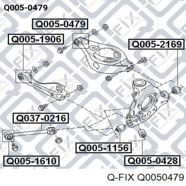 Q0050479 Q-fix silentblock wahacza tylnego dolnego