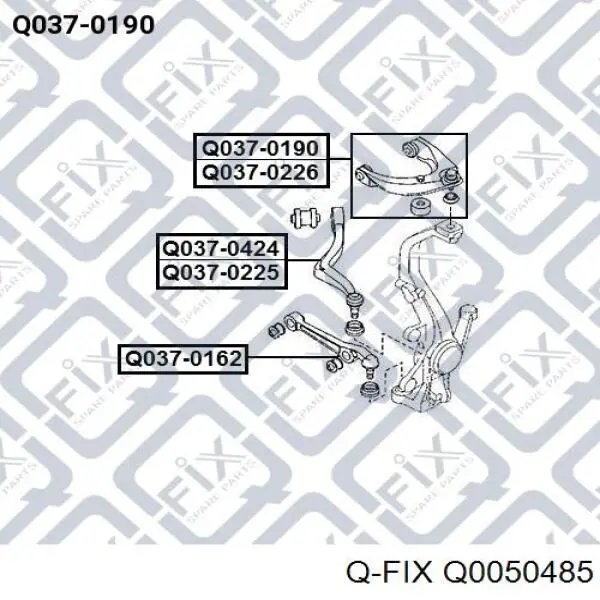 Silentblock przedniego wahacza dolnego Q-fix Q0050485 cena, od 9,82 USD