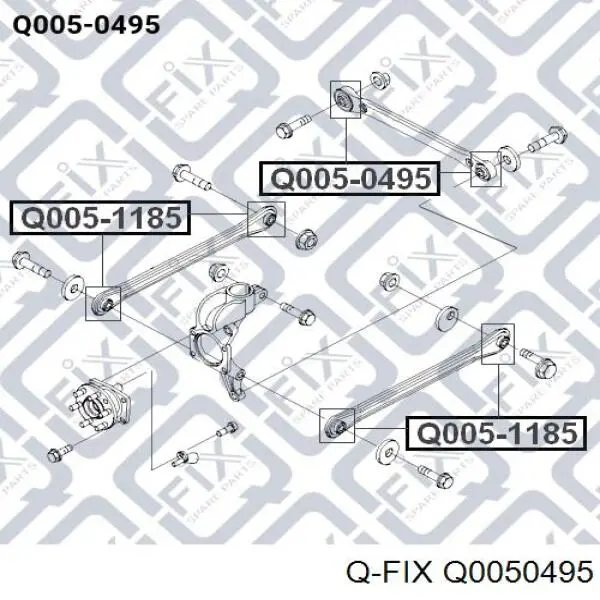 Q0050495 Q-fix silentblock wahacza podłużnego tylnego dolnego