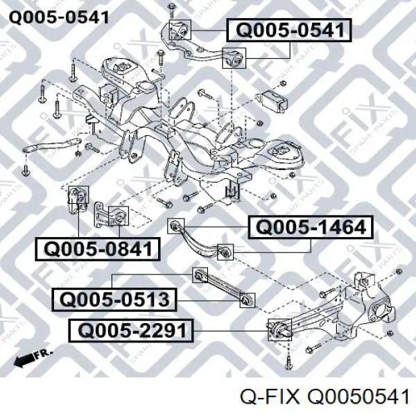 Q0050541 Q-fix silentblock trawersu do mocowania tylnego reduktora tylny