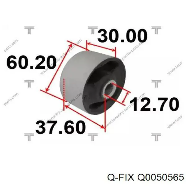 Q0050565 Q-fix Silentblock trawersu do mocowania tylnego reduktora tylny