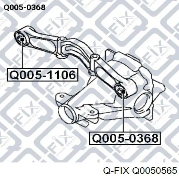 Silentblock trawersu do mocowania tylnego reduktora tylny Q-fix Q0050565