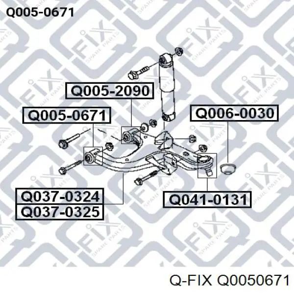 Q0050671 Q-fix silentblock wahacza tylnego dolnego