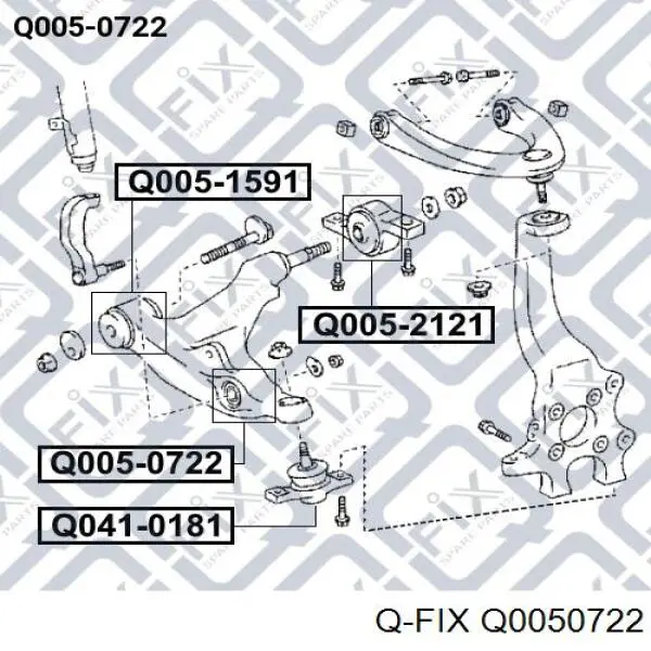 Q0050722 Q-fix silentblock przedniego wahacza dolnego