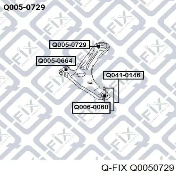 Q0050729 Q-fix silentblock przedniego wahacza dolnego