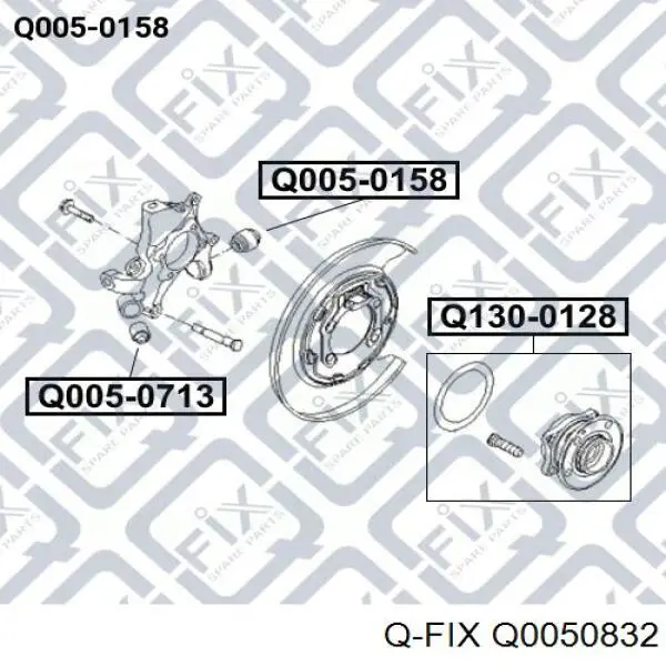Silentblock czopu tylnego Q-fix Q0050832