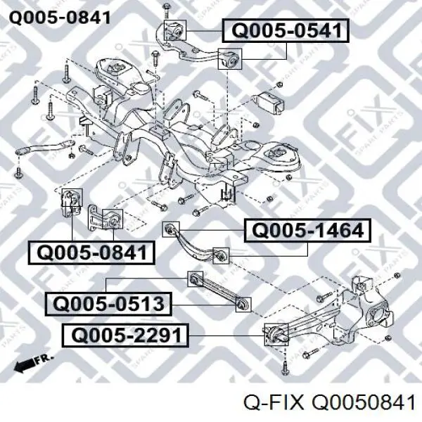 Q0050841 Q-fix silentblock trawersu do mocowania tylnego reduktora przedni