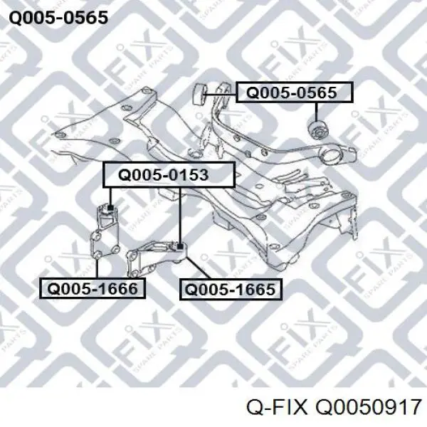 Silentblock trawersu do mocowania przedniego reduktora przedni Q-fix Q0050917 cena, od 10,72 USD