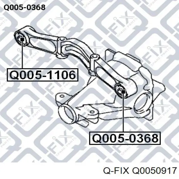 Silentblock trawersu do mocowania przedniego reduktora przedni Q-fix Q0050917