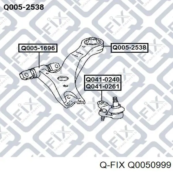 Silentblock czopu tylnego Q-fix Q0050999