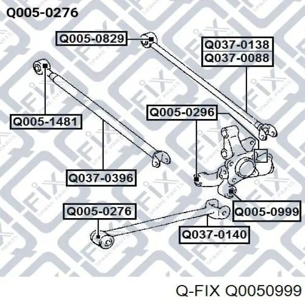 Do koszyka Q0050999 Q-fix Silentblock czopu tylnego