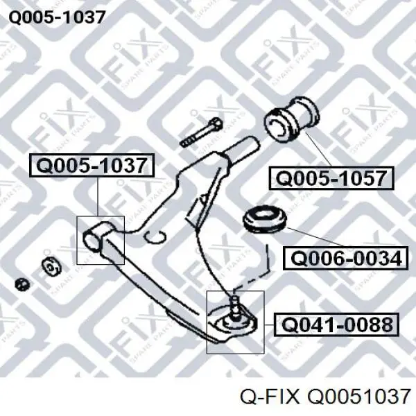 Q0051037 Q-fix silentblock przedniego wahacza dolnego