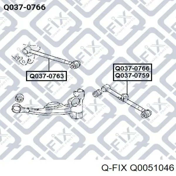 Silentblock drążka poprzecznego (zawieszenia tylnego) Q-fix Q0051046 cena, od 12,95 USD