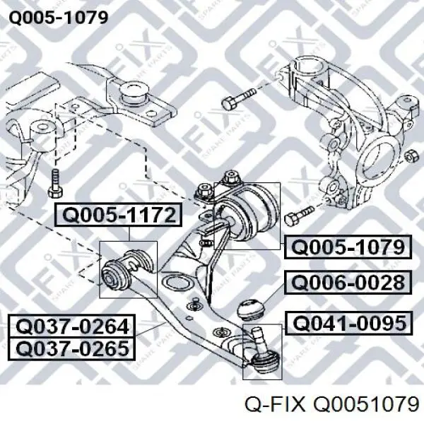 Q0051079 Q-fix silentblock przedniego wahacza dolnego