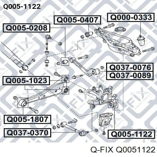 Silentblock czopu tylnego Q-fix Q0051122 cena, od 96,35 zł