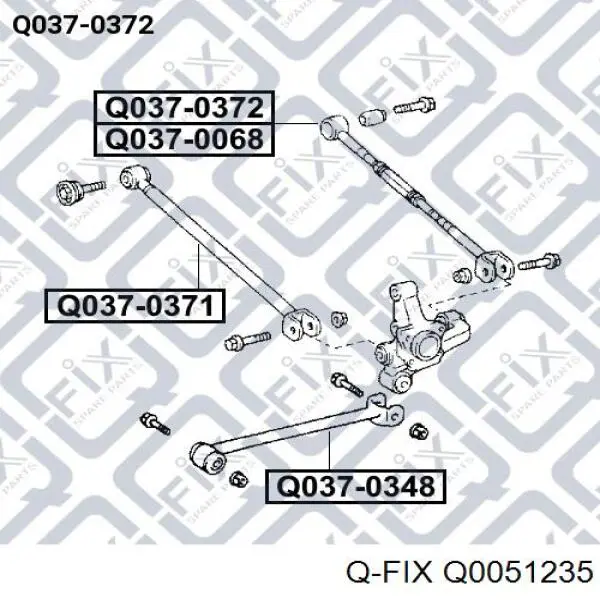Q0051235 Q-fix Silentblock drążka poprzecznego (zawieszenia tylnego)