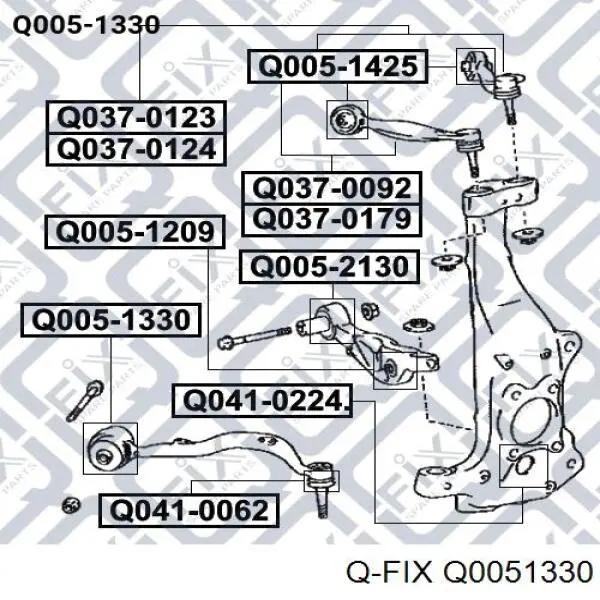 Q0051330 Q-fix silentblock przedniego wahacza dolnego