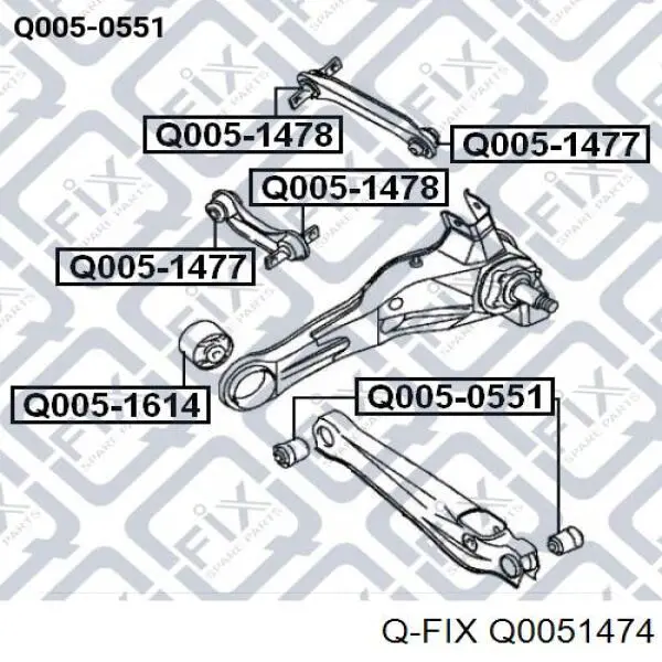 Do koszyka Q0051474 Q-fix Silentblock wahacza poprzecznego tylnego zewnętrzny