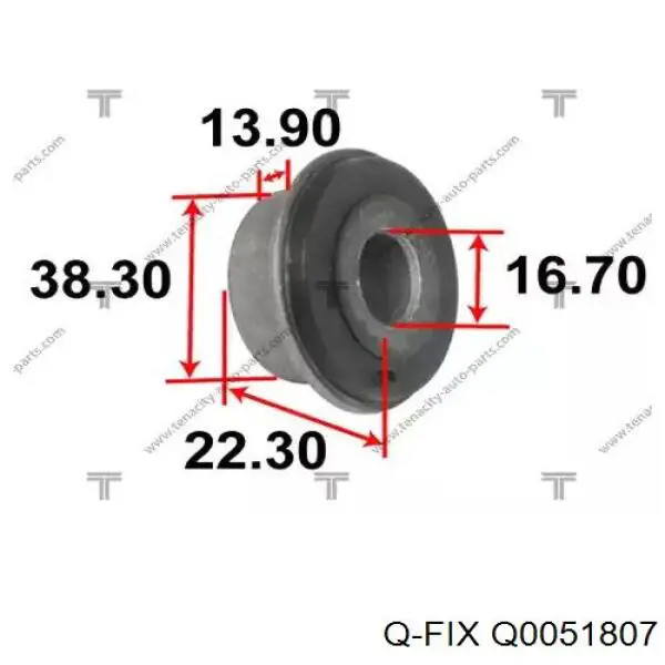 Silentblock tylnego wahacza podłużnego przedni Q-fix Q0051807 cena, od 11,95 USD