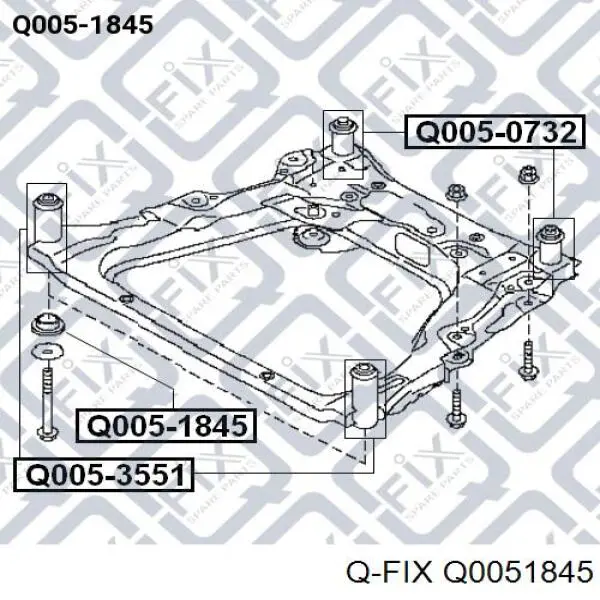 Do koszyka Q0051845 Q-fix Tuleja (poduszka) przedniej belki