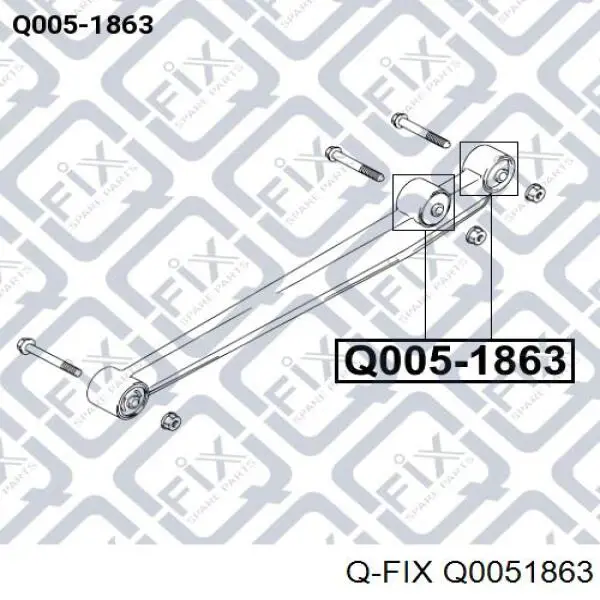 Do koszyka Q0051863 Q-fix Silentblock tylnego wahacza podłużnego tyłny