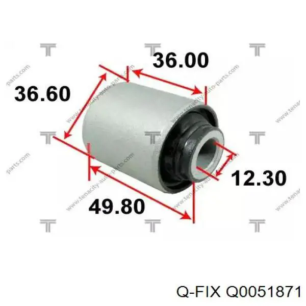 Silentblock czopu tylnego Q0051871 Q-fix