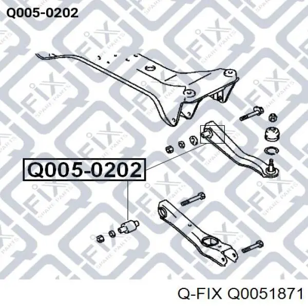 Q0051871 Q-fix Silentblock czopu tylnego