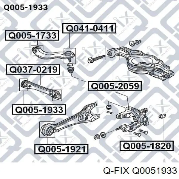 Q0051933 Q-fix silentblock tylnego wahacza poprzecznego