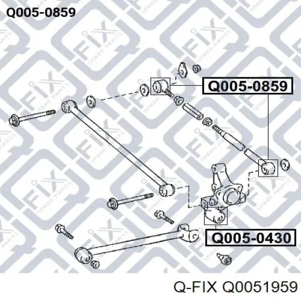 Silentblock czopu tylnego Q-fix Q0051959