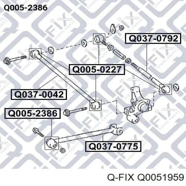 Do koszyka Q0051959 Q-fix Silentblock czopu tylnego