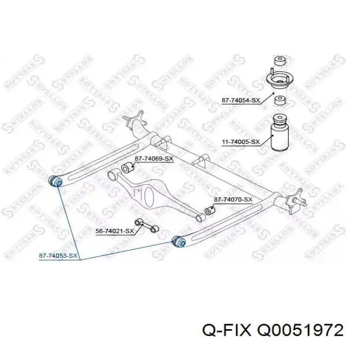 Silentblock tylnej belki Q-fix Q0051972 cena, od 13,40 USD