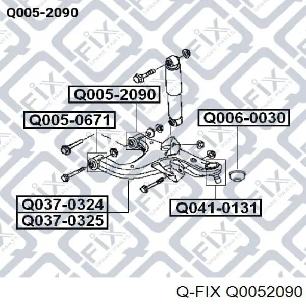 Q0052090 Q-fix silentblock wahacza tylnego dolnego