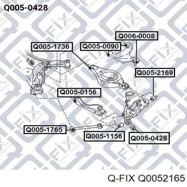 Silentblock tylnego wahacza podłużnego przedni Q-fix Q0052165 cena, od 25,00 USD