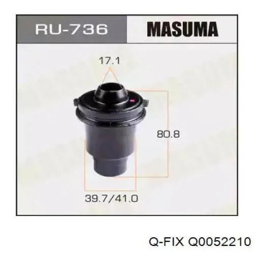 Tuleja (poduszka) przedniej belki Q-fix Q0052210 cena, od 15,35 USD
