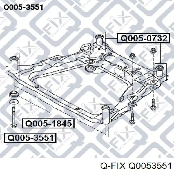 Tuleja (poduszka) przedniej belki Q0053551 Q-fix