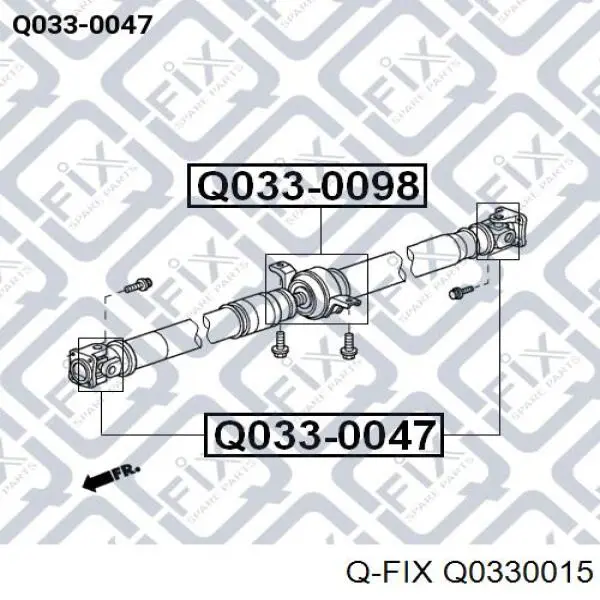 Krzyżak wału Cardana tylnego Q0330015 Q-fix