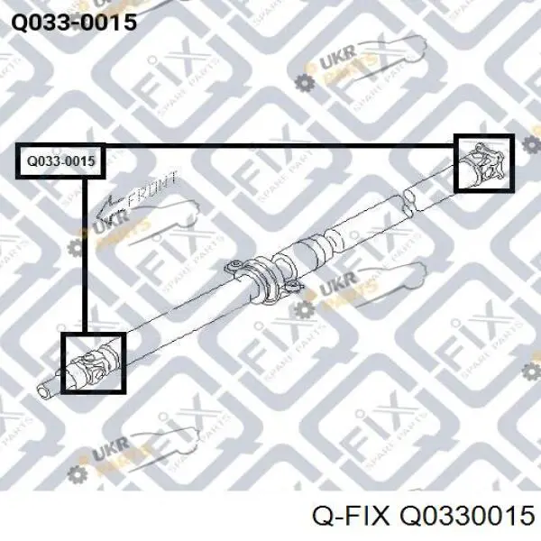 Do koszyka Q0330015 Q-fix Krzyżak wału Cardana tylnego