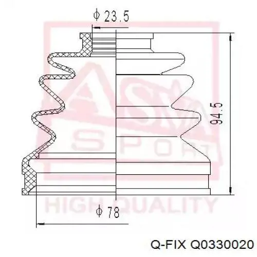 Krzyżak wału Cardana tylnego Q-fix Q0330020 cena, od 16,38 USD