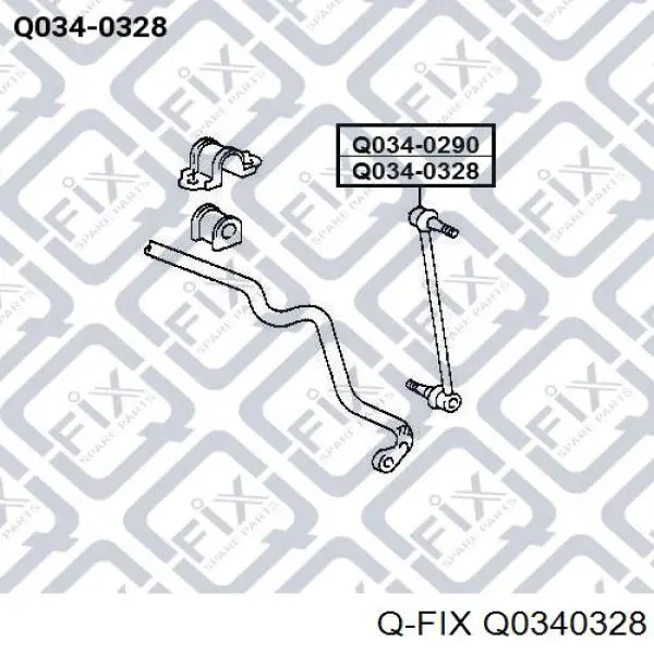 Q0340328 Q-fix łącznik stabilizatora przedniego lewy