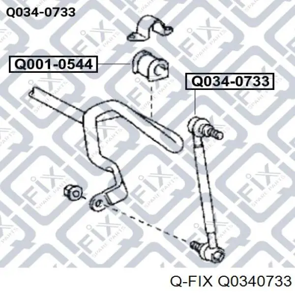 Q0340733 Q-fix łącznik stabilizatora przedniego