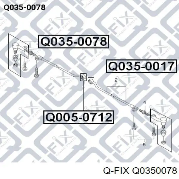 Q0350078 Q-fix końcówka drążka kierowniczego zewnętrzna