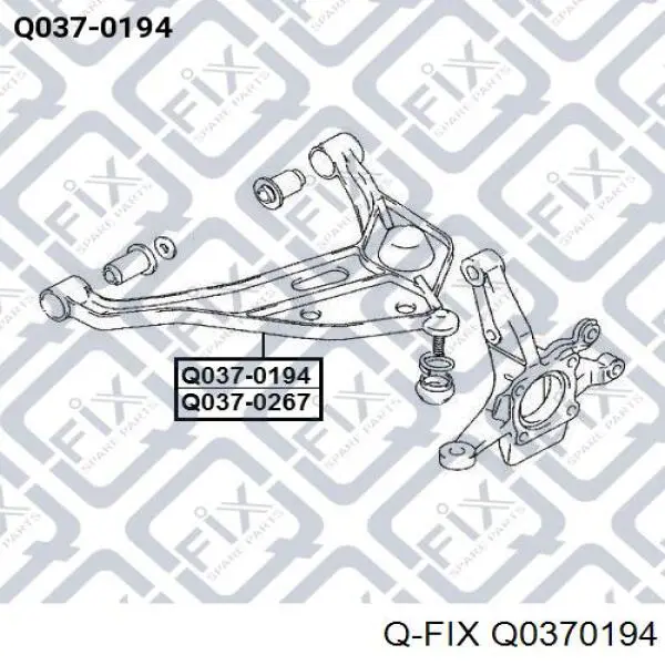 Q0370194 Q-fix wahacz zawieszenia przedniego dolny lewy