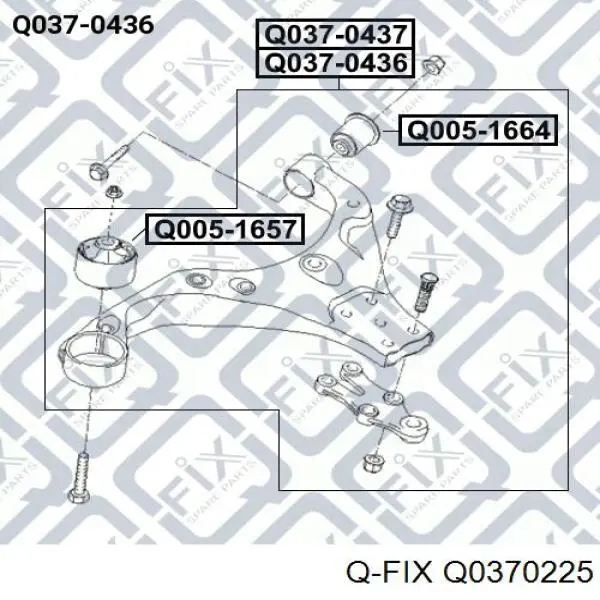 Do koszyka Q0370225 Q-fix Wahacz zawieszenia przedniego dolny lewy