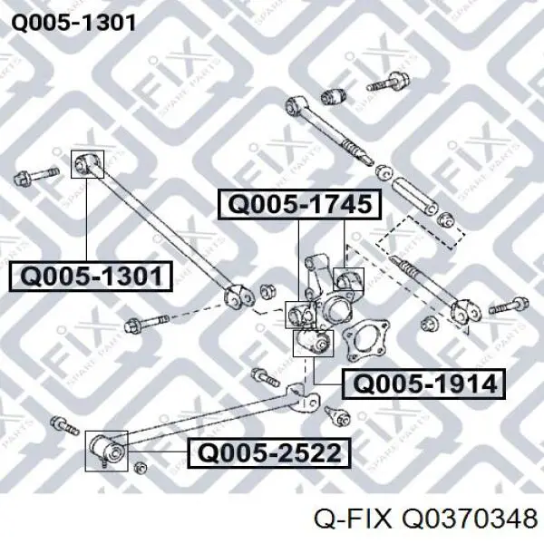 Drążek podłużny zawieszenia tylnego Q0370348 Q-fix