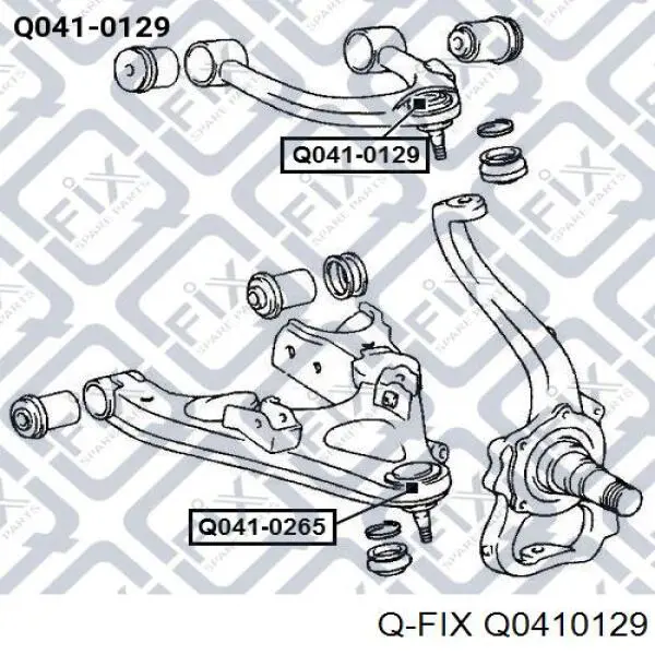 Q0410129 Q-fix sworzeń wahacza górny