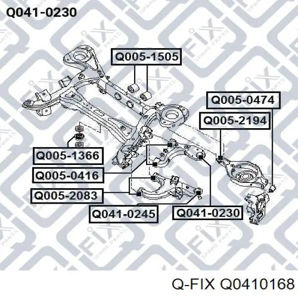 Do koszyka Q0410168 Q-fix Sworzeń wahacza dolny
