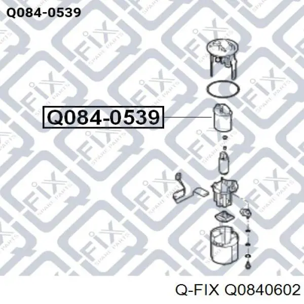 Do koszyka Q0840602 Q-fix Filtr paliwa