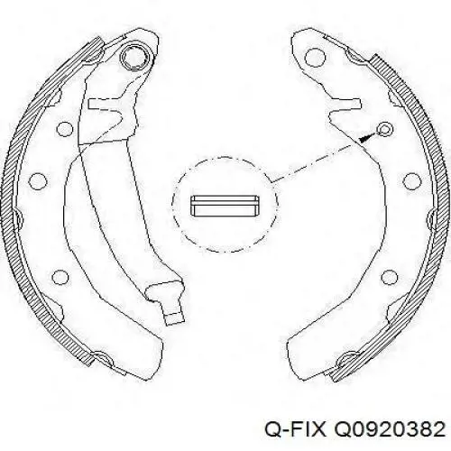 Klocki hamulca ręcznego Q-fix Q0920382 cena, od 26,24 USD